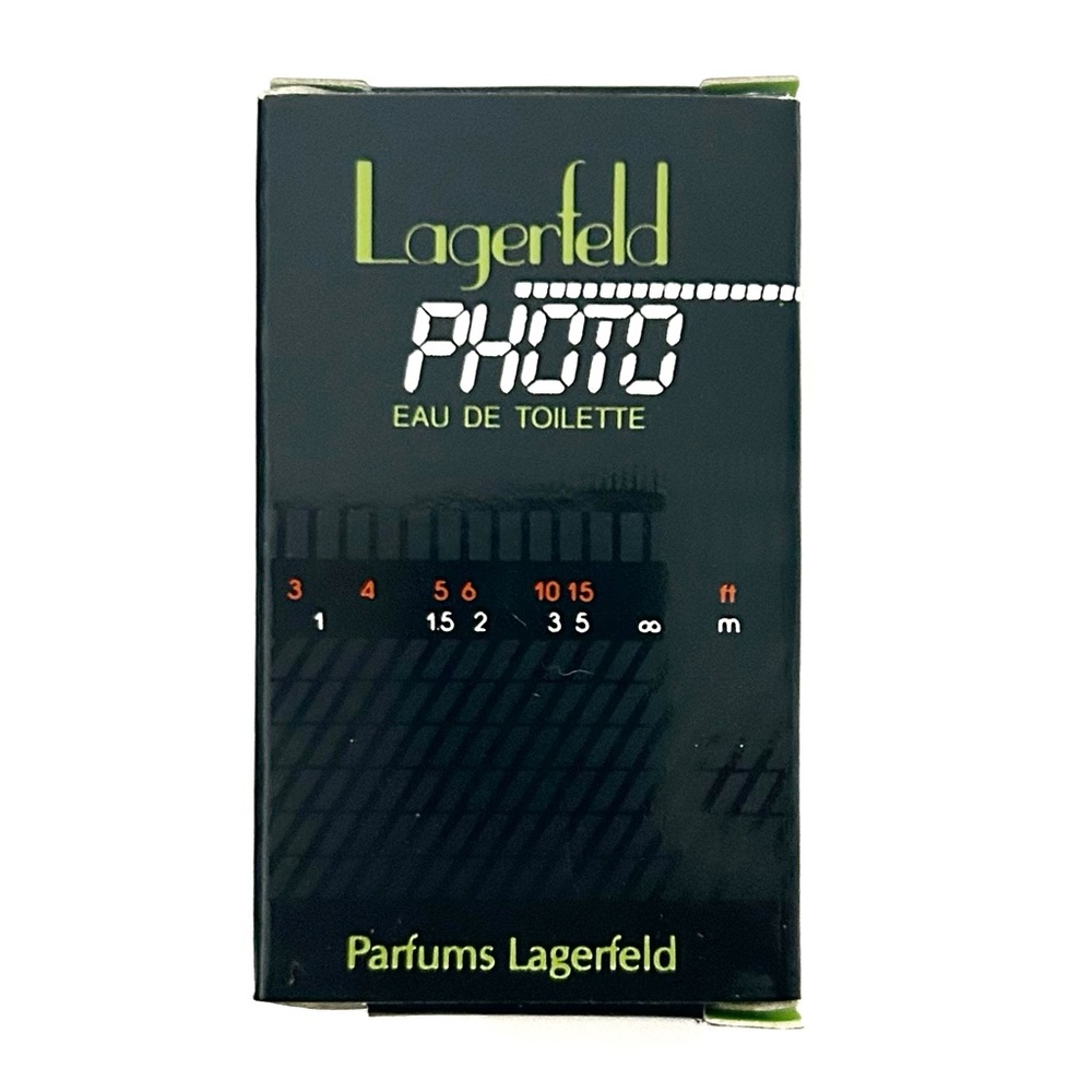 Vintage 1980s Karl Lagerfeld Photo Eau de Toilette Men Mini Vial Italy Box Tear